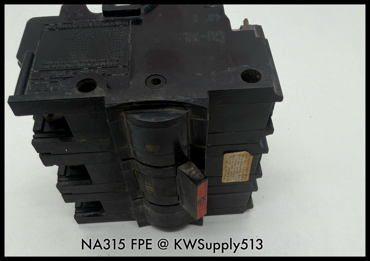 NA315~FPE NA315 15A 3P 3PH 240VAC 10KA Circuit Breaker-Used