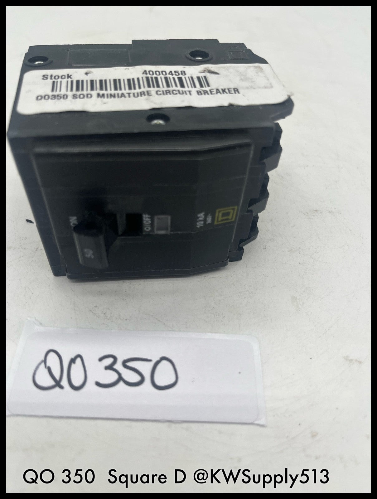 QO350~Square D QOB350 50A 3P 120/240V 10KA Mini Circuit Breaker-Used