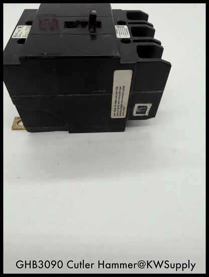 GHB3090~Cutler Hammer GHB3090 90A 480VAC Circuit Breaker-Used