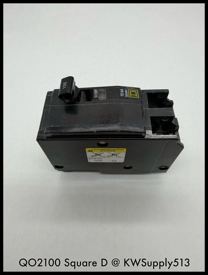 QO2100~Square D QO2100 100A 2P 120/240V 10KA TM Circuit Breaker-Used