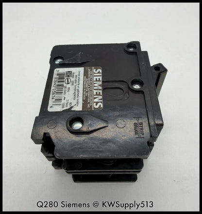 Q280~Siemens Q280 80A 2P 1PH 240Vac 10KA Circuit Breaker-Used
