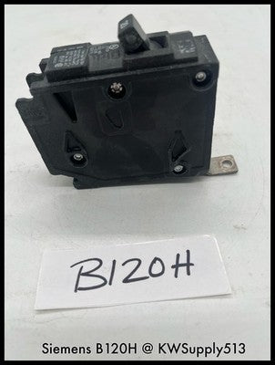 B120H~Siemens B120H 20A 1P 240V Circuit Breaker-Used