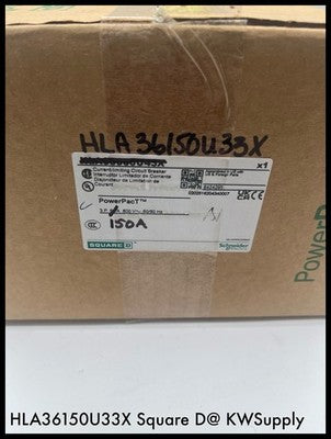 HLA36150U33X~Square D HLA36150U33X 150A 3P I-Line Circuit Breaker Unused Surplus