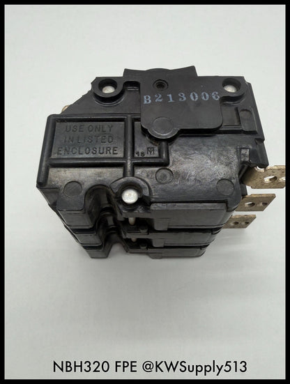 NBH320~FPE NBH320 20A 3P 240VAC 10KA Circuit Breaker-Used