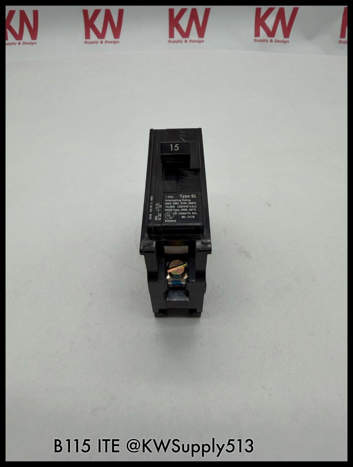B115~ITE B115 15A 1P 120/240VAC 60HZ 10KA MCCB-Used