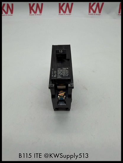 B115~ITE B115 15A 1P 120/240VAC 60HZ 10KA MCCB-Used