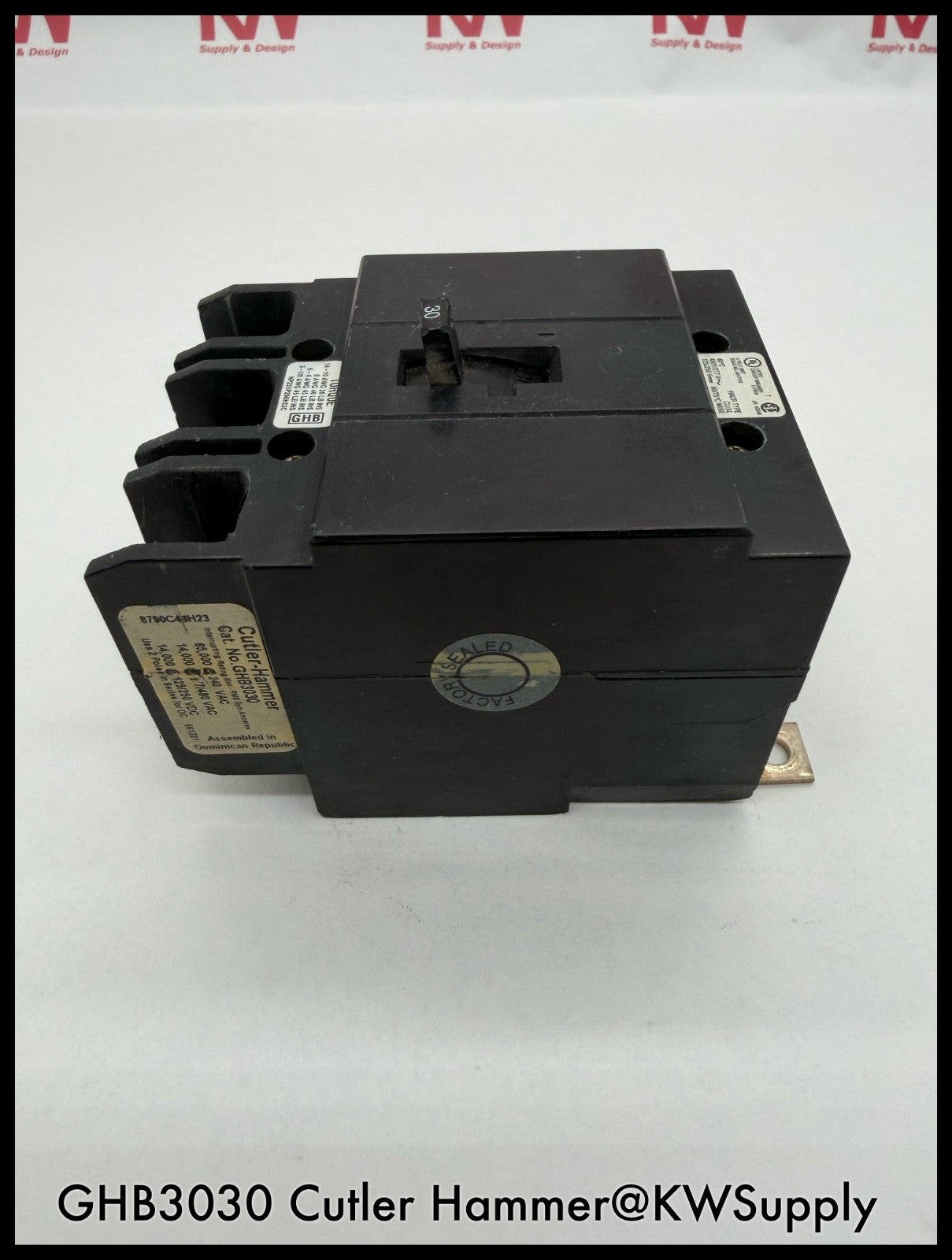 GHB3030~Cutler Hammer GHB3030 30A 3P 3PH 480V Circuit Breaker-Used