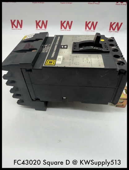 FC34020~Square D FC34020 20A 3P 3PH 480VAC TM I-Line Circuit Breaker-Used
