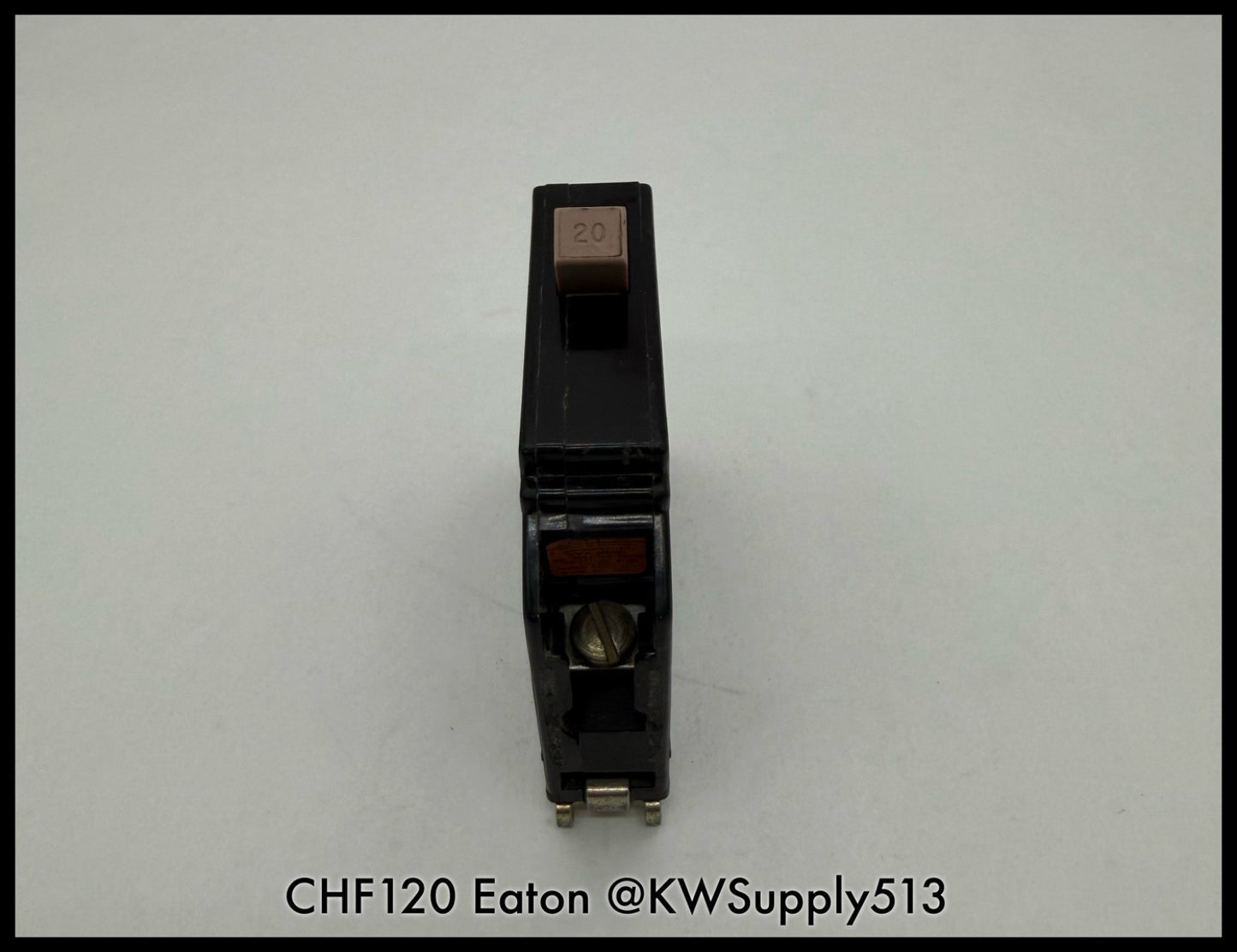 CHF120~Eaton CHF120 20A Plug On 1-Pole Circuit Breaker-Used