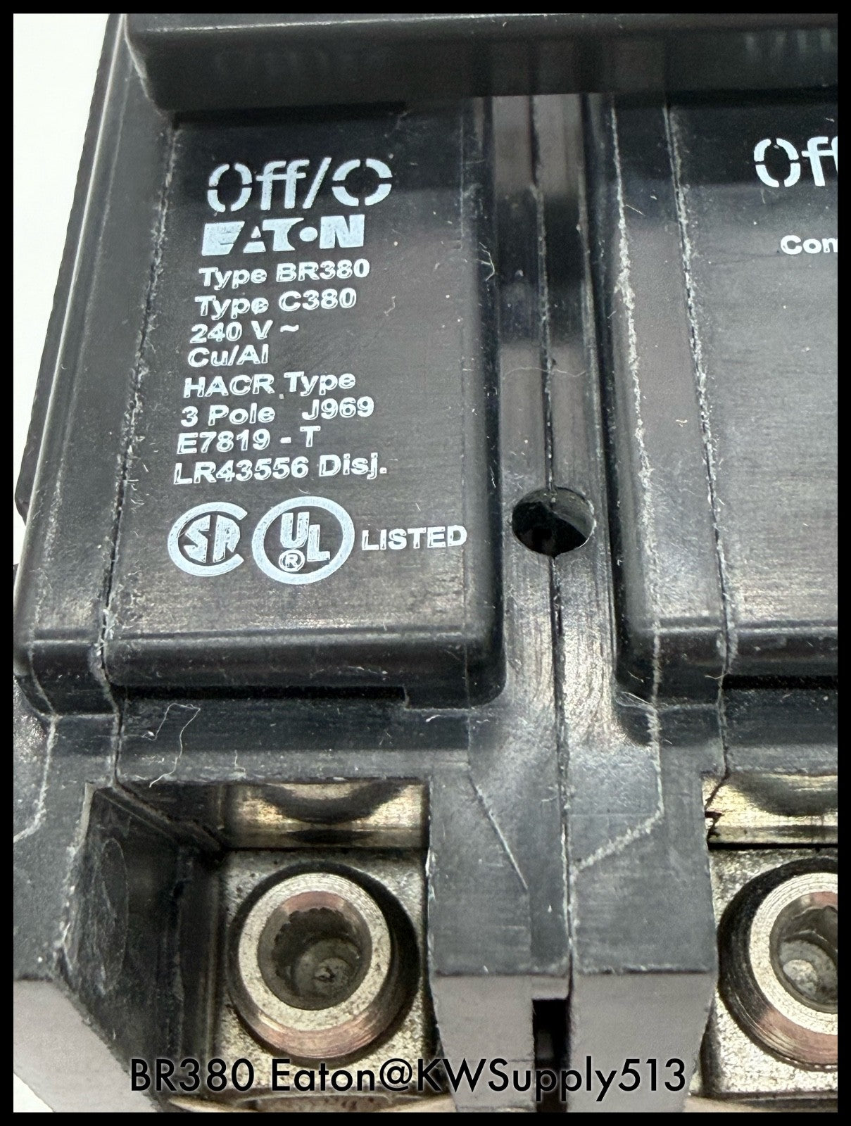 BR380~Eaton BR380 80A 240V 3P 10KA Circuit Breaker-Used