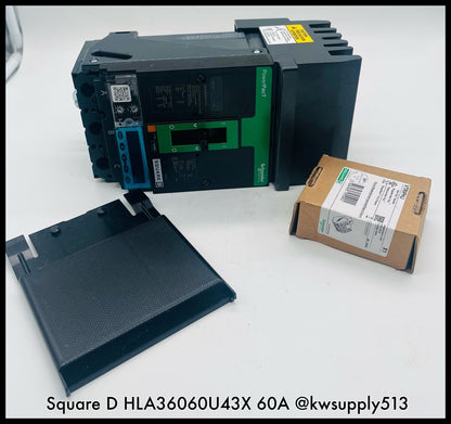 HLA36060U43X ~ Square D HLA36060U43X 60A (VTRIPHJ) Powerpact MCCB Unused Surplus