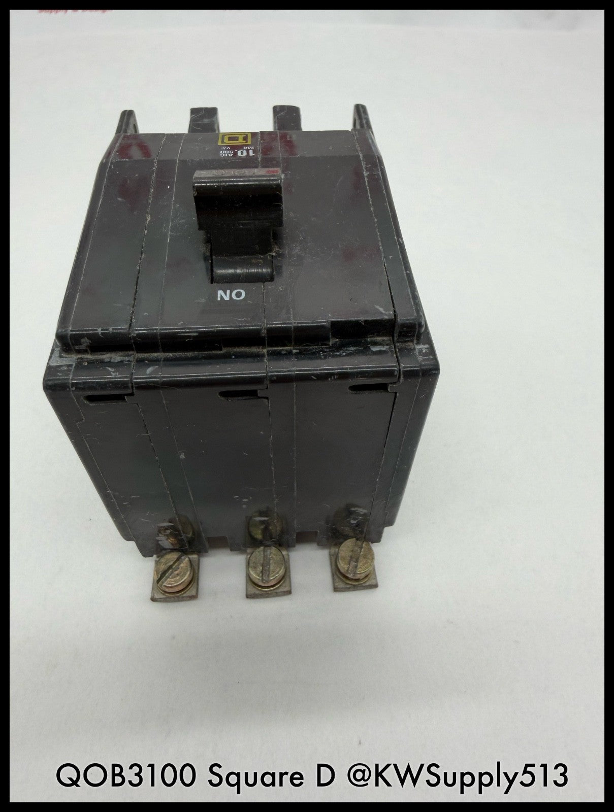 QOB3100~Square D QOB3100 100A 3P 3PH 240VAC 10KA Mini Circuit Breaker-Used