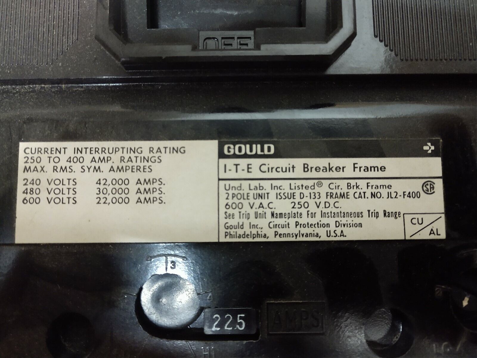 400A Circuit Breaker-JL2F400