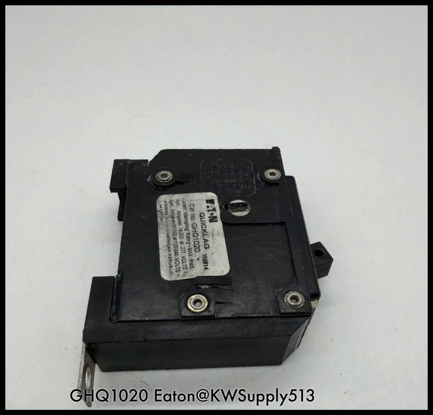 GHQ1020~Eaton GHQ1020 20A 277VAC 1P 1PH 14KA Circuit Breaker-Used