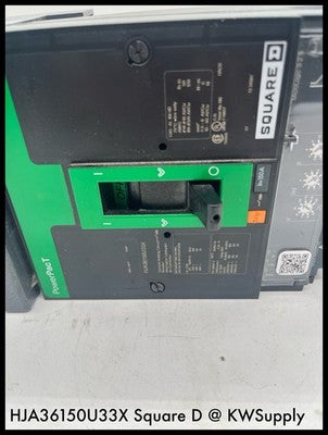HJA36150U33X~Square D HJA36150U33X 150A 3P 600V A-Line Circuit Breaker Unused