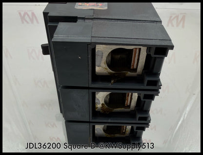 JDL36200~Square D JDL36200 200A 600VAC 3P 3PH 18KA Circuit Breaker-Used