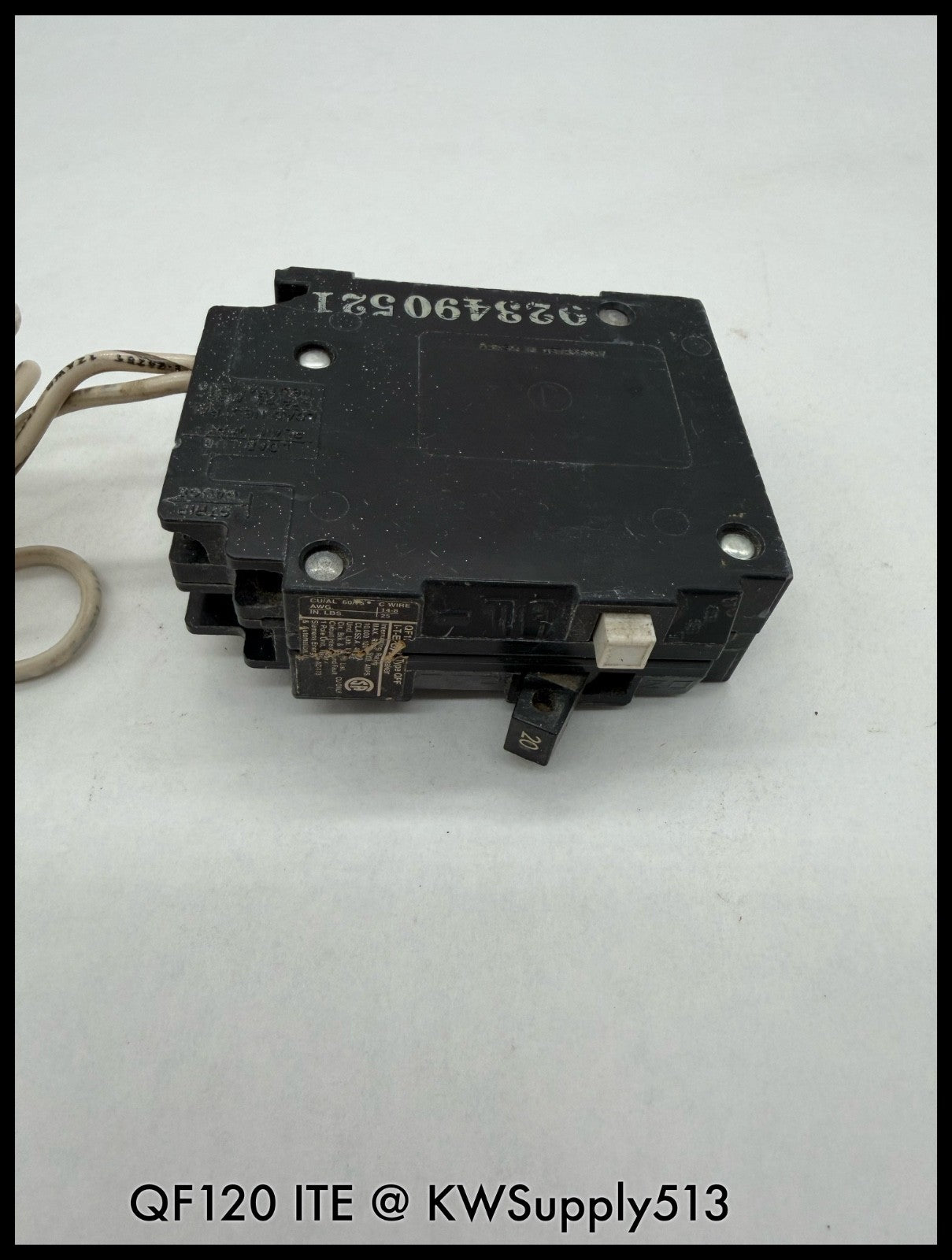 QF120~ITE QF120 20A 1P 1 PH 120VAC 10KA GFCI Circuit Breaker-Used