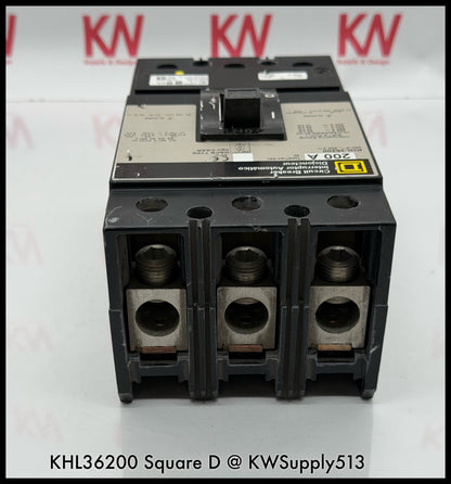 KHL36200~Square D KHL36200 200A 3P 3PH 600V Circuit Breaker-Used