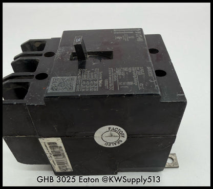 GHB3025~Eaton GHB3025 25A 480VAC Molded Case Circuit Breaker -Used
