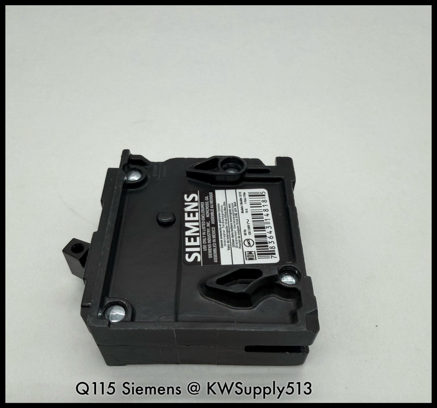 Q115~Siemens Q115 15A 120Vac 1P 1PH 10KA Circuit Breaker-Used