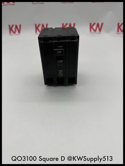 QO3100~Square D QO3100 100A 3P 3P 240VAC TM LI Mini Circuit Breaker-Used
