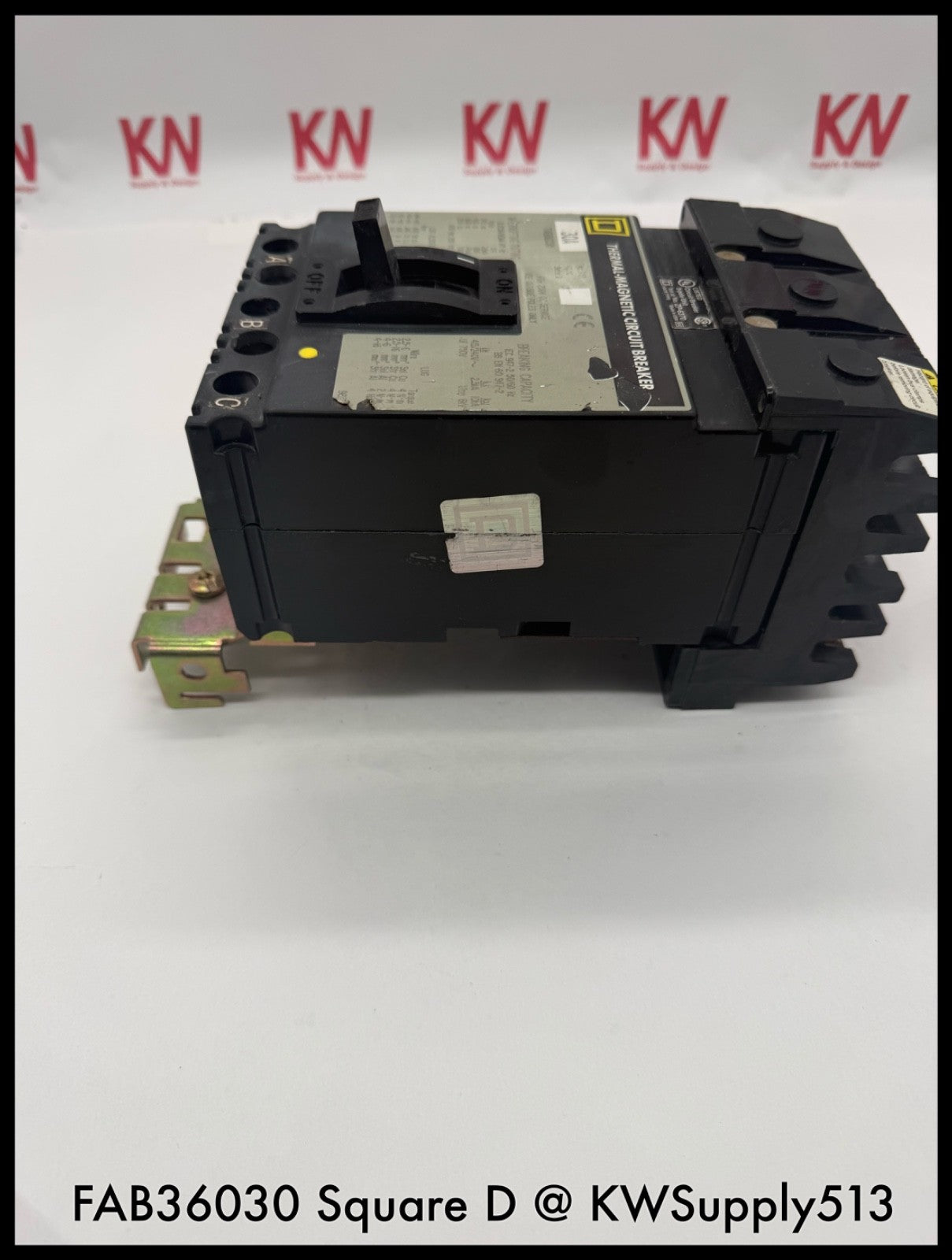 FAB36030~Square D FAB36030 30A 3P 3PH 600V 18ka I-Line Circuit Breaker-Used