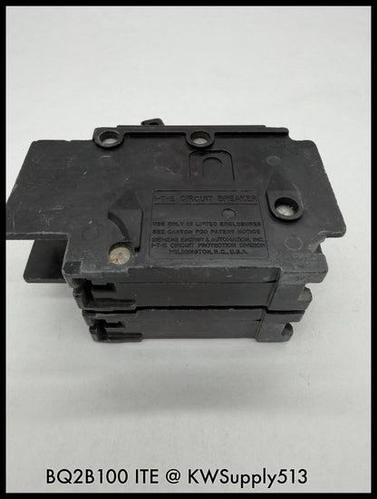 BQ2B100~ITE BQ2B100 100A 2P 1PH 120/240VAC TM Circuit Breaker