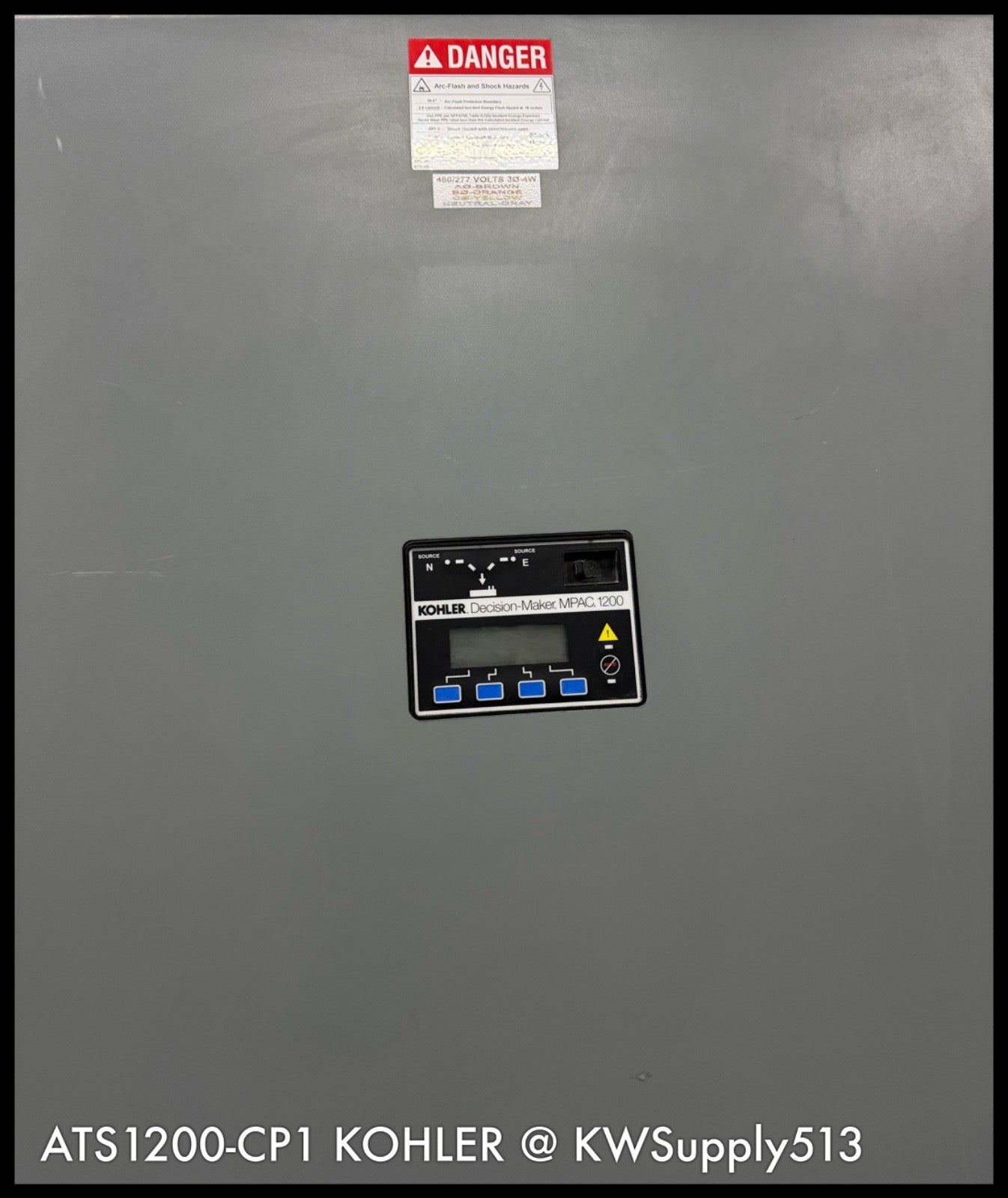 ATS1200-CPI~KOHLER ATS1200-CPI KSS-AMVA-08005 800A 480V 4P Transfer Switch-Used