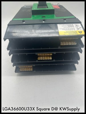 LGA36600U33X~Square D LGA36600U33X 600A 3P 600V I-Line Circuit Breaker Used
