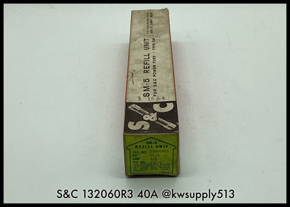 S&C 132060R3 ~ S&C 132060R3 40E Amp SM-5 Refill Unit 14.4kV  ~ Unused Surplus