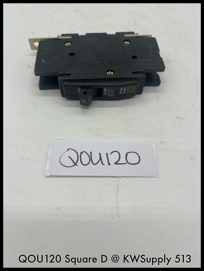 QOU120~Square D QOU120 20A 1p 10ka Mini Circuit Breaker -Used