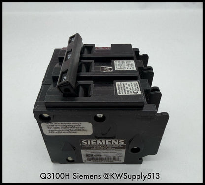 Q3100H~Siemens Q3100H 100A 3P 3PH 240VAC 22KA Circuit Breaker-Used