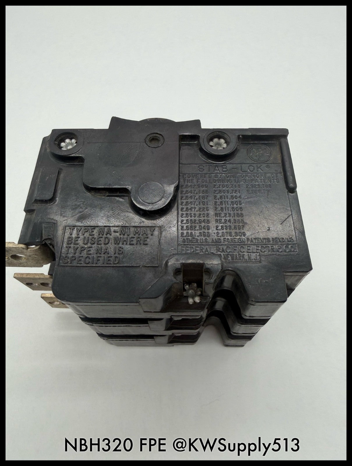 NBH320~FPE NBH320 20A 3P 240VAC 10KA Circuit Breaker-Used