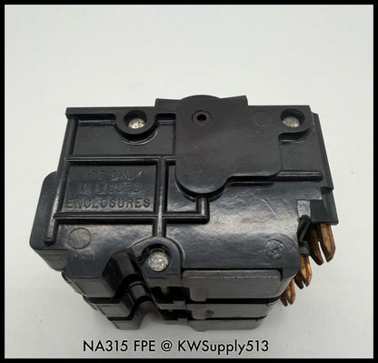 NA315~FPE NA315 15A 3P 3PH 240VAC 10KA Circuit Breaker-Used