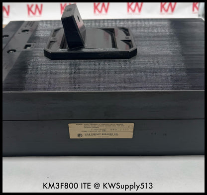 KM3F800~ITE KM3F800 800A 3P 3PH  600V TM Circuit Breaker-Used