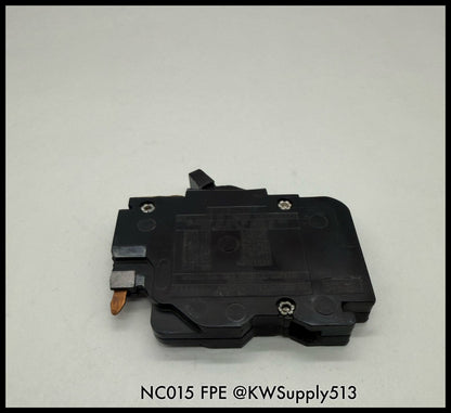 NC015~FPE NC015 15A 1P 120V 10KA Circuit Breaker-Used