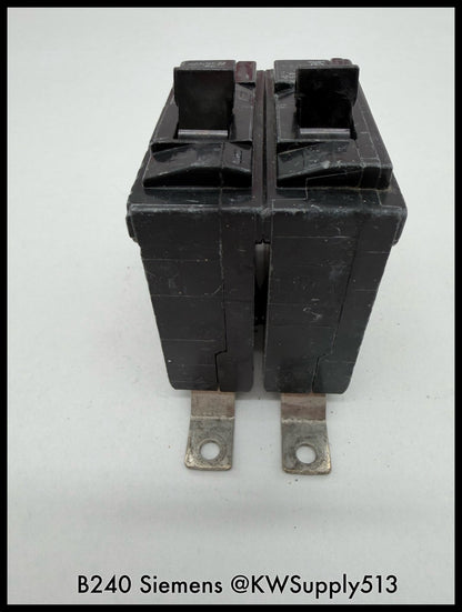 B240~Siemens B240 40A 2P 240VAC 10KA Circuit Breaker-Used