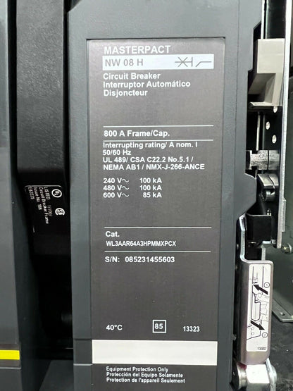 800A NW08H Circuit Breaker-WL3AAR64A3HPMMXPCX