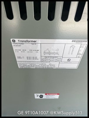 ~ 9T10A1007 GE 9T10A1007 General Purpose Transformer-60HZ -3 Phase- 480 VAC-Used