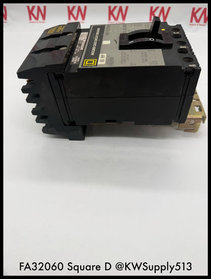 FA32060~Square D FA32060 60A 240V 3P 3PH 10KA I-Line Circuit Breaker-Used