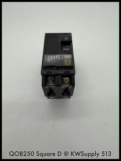 QOB250~SQUARE D QOB250 50A 2P 240VAC 1PH TM CIRCUIT BREAKER-USED