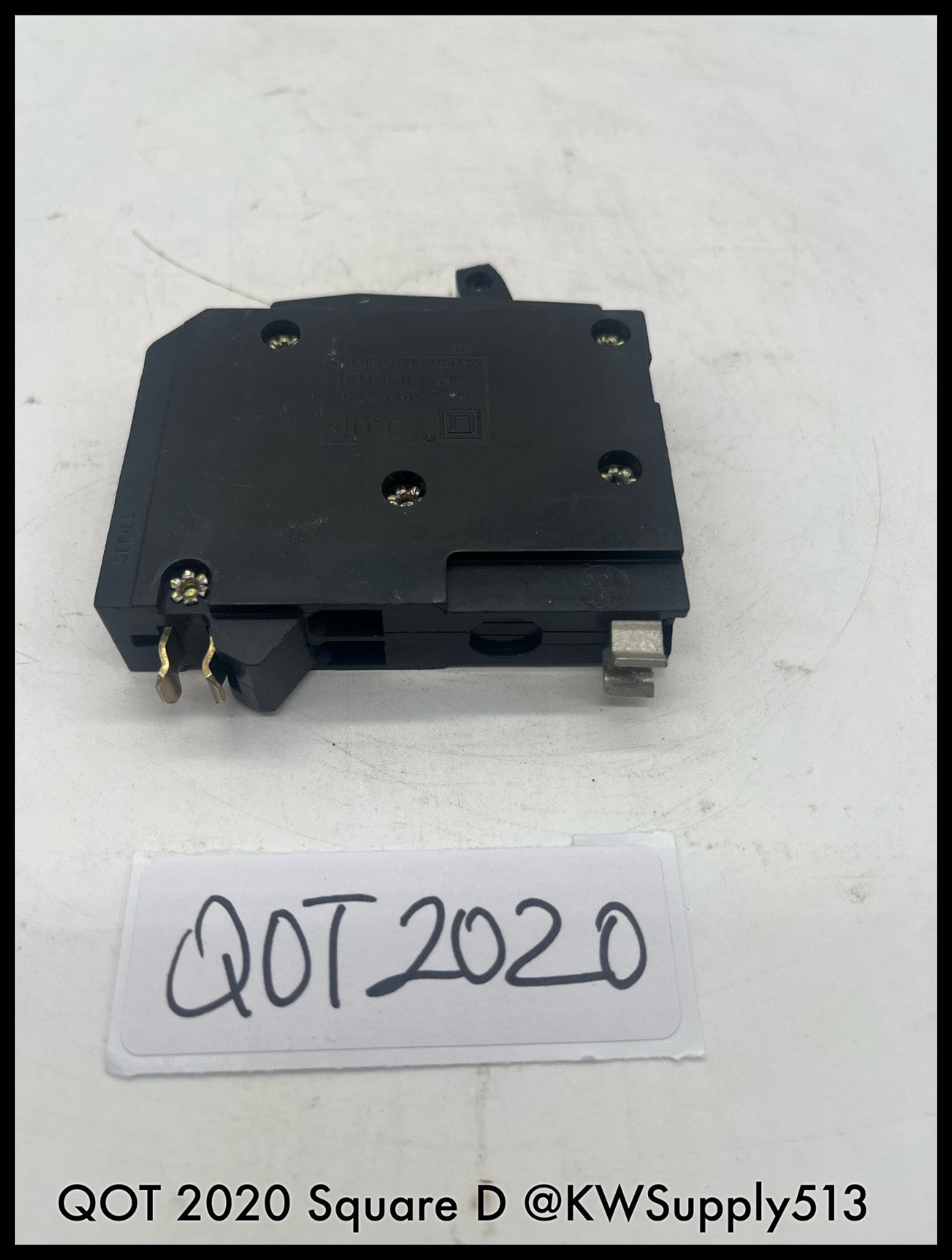 QOT2020~Square D QOT2020 20A 1p 120/240Vac Tandem Circuit Breaker-Used