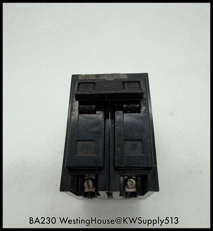 BA230~Westing House BA230 30A 120/240V 10KA Molded Case Circuit Breaker-Used