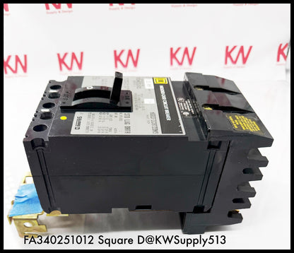 FA340251021~Square D FA340251021 25A 3P 3PH TM Circuit Breaker with Shunt -Used