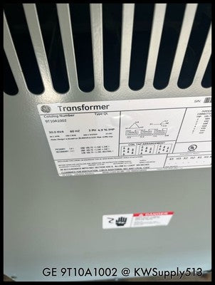 9T10A1002~ GE 9T10A1002 General Purpose Transformer -60Hz-3 Phase-Type QL- Used