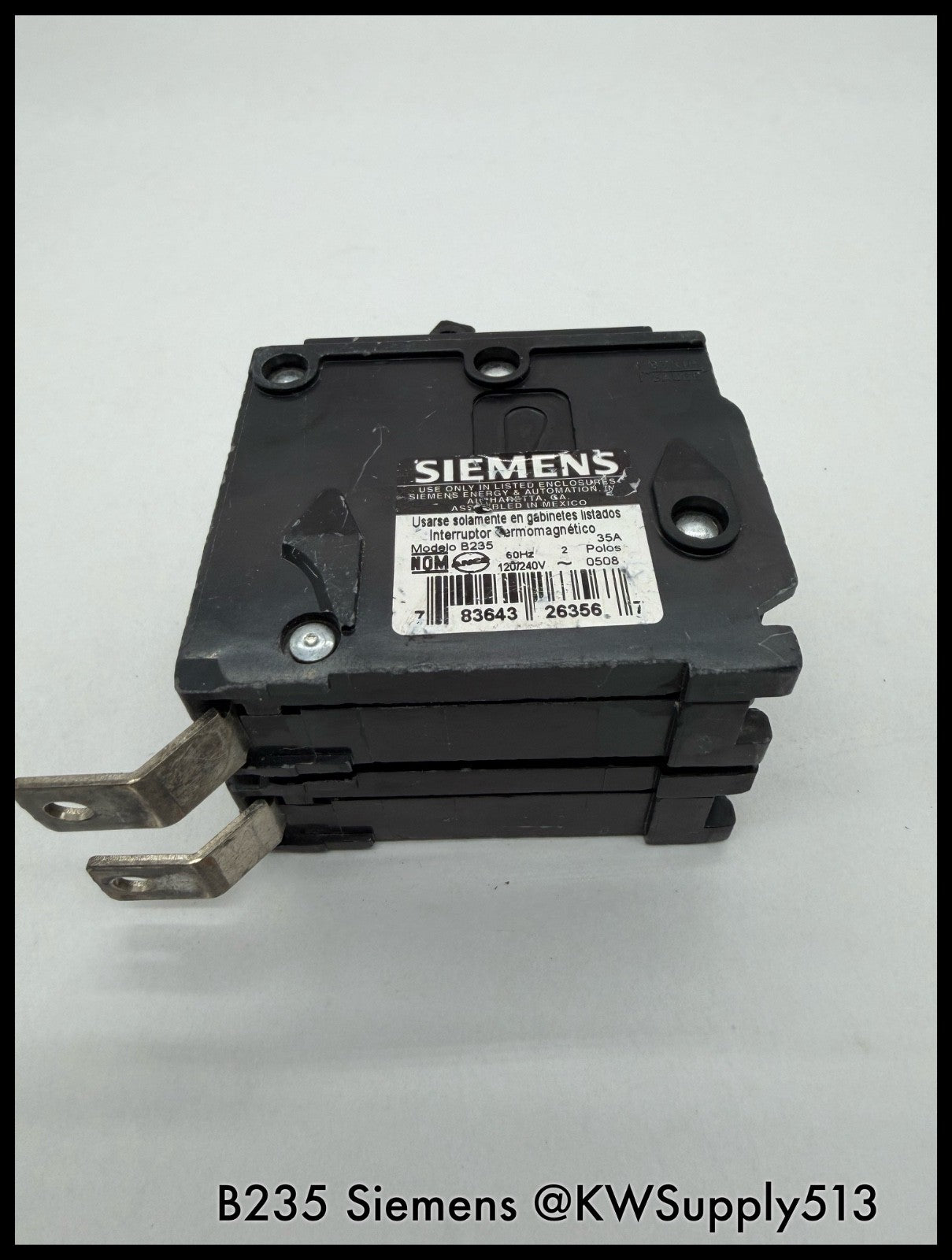 B235~Siemens B235 35A 240VAC 2P 1PH  10KA Circuit Breaker-Used