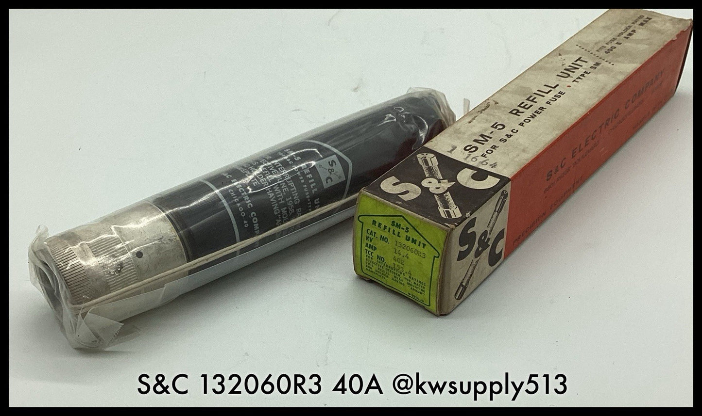 S&C 132060R3 ~ S&C 132060R3 40E Amp SM-5 Refill Unit 14.4kV  ~ Unused Surplus
