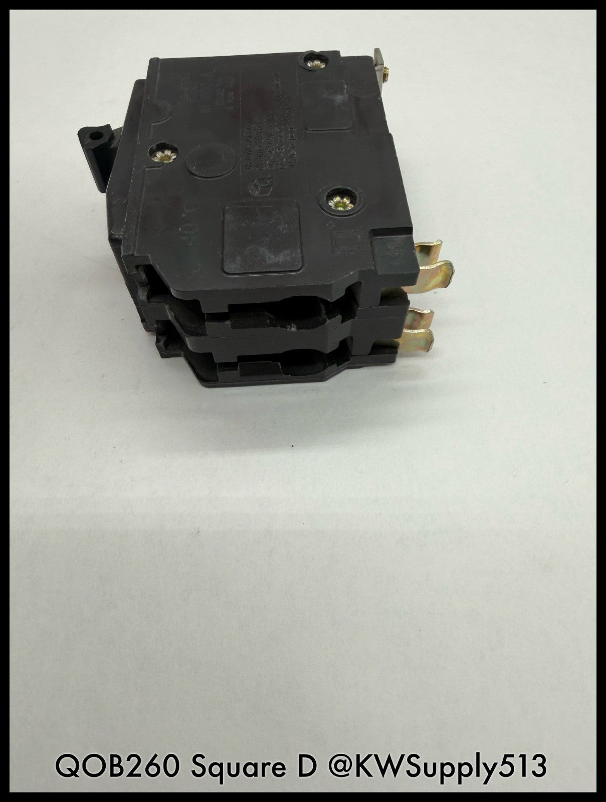 QOB260~Square D QOB260 60A 2P 240VAC 10KA TM LI Circuit Breaker-Used