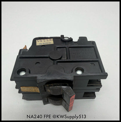 NA240~FPE NA240 40A 2P 120/240VAC 10KA Circuit Breaker-Used