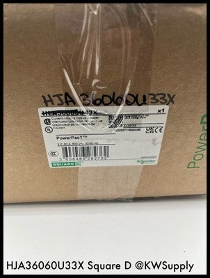 HJA36060U33X~Square D HJA36060U33X 60A 3P 600V I-Line Circuit Breaker Unused